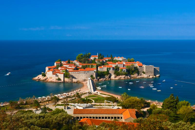 sveti stefan island montenegro adriatic sea